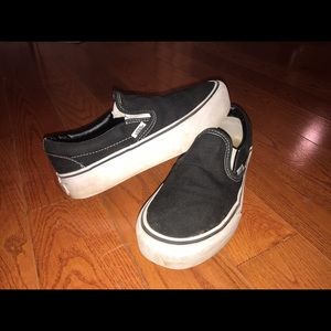 Black Platform Slip On Vans